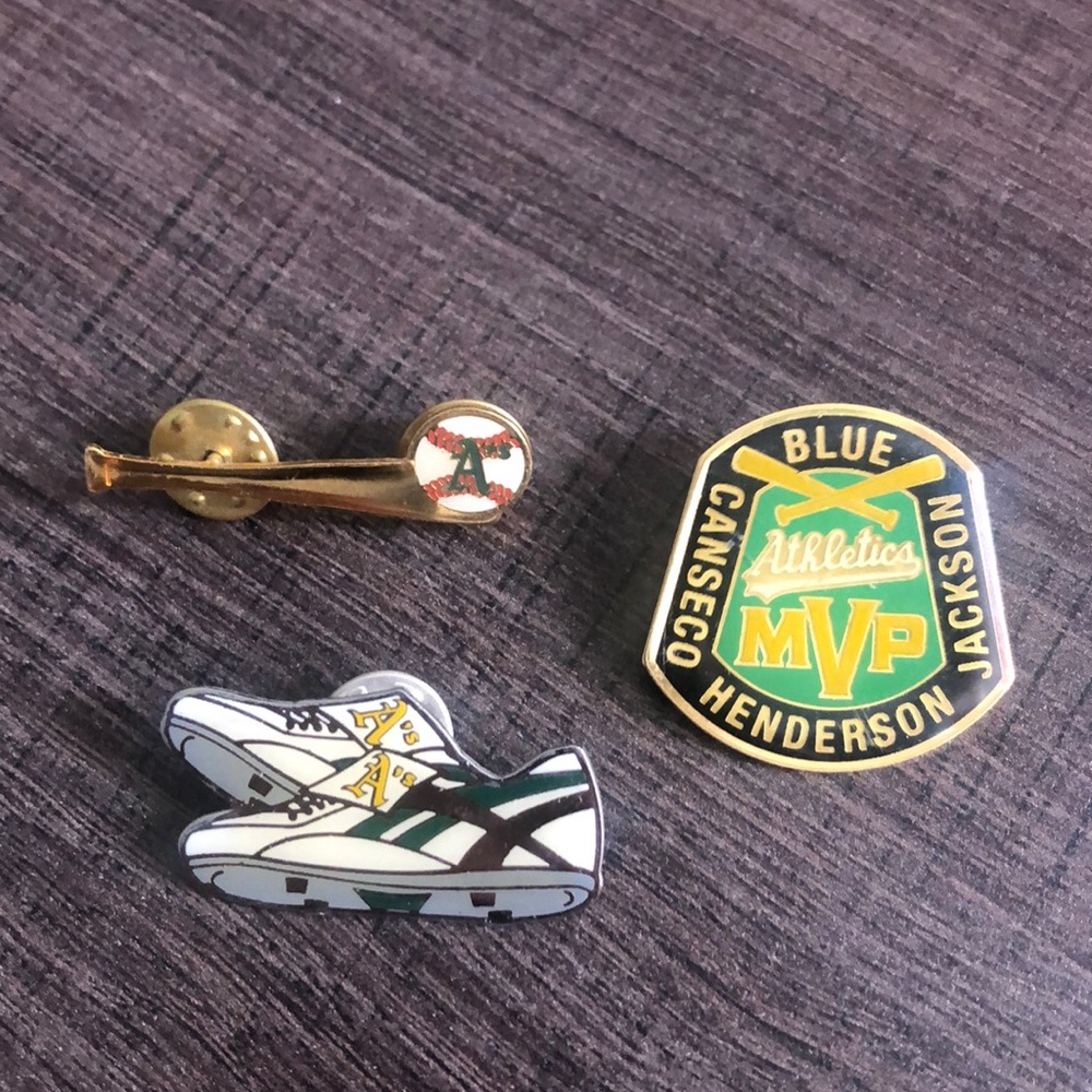 Vintage Oakland Athletics Pins (Set of 3)